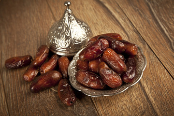 Dried date palm fruits or kurma, ramadan ( ramazan ) food