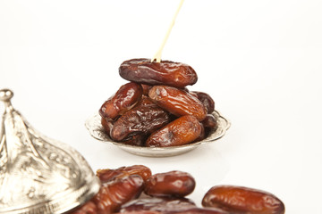 Dates isolated on white background