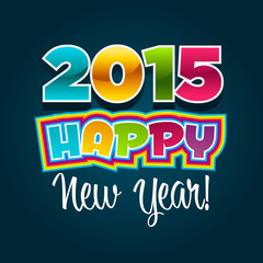 Happy New Year 2015 Greeting Card