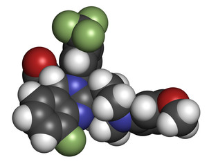 letermovir cytomegalovirus (CMV) drug molecule.
