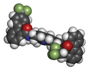Lomitapide cholesterol lowering drug molecule. 
