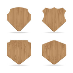 Shapes wooden sign boards