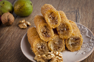 Turkish traditional ramadan pastry dessert