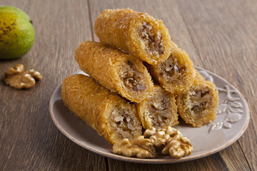 Turkish traditional ramadan pastry dessert