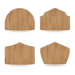 Shapes wooden sign boards
