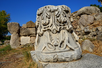 Fototapeta na wymiar archaeological site in town Kos,island Kos,