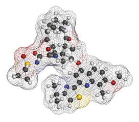 Simeprevir hepatitis C virus (HCV) drug molecule.