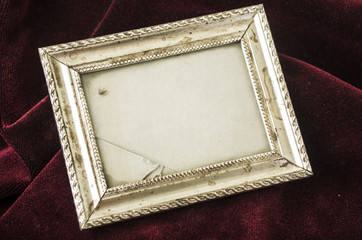 old metallic photo frame
