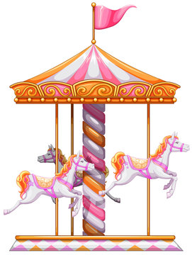 A colourful merry-go-round