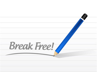 break free message illustration design