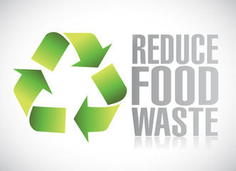 reduce food waste sign illustration