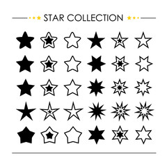 Star Icon Collection Vector