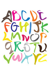 Colorful Squiggle Vector Fonts