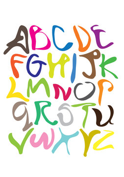 Colorful Squiggle Vector Fonts