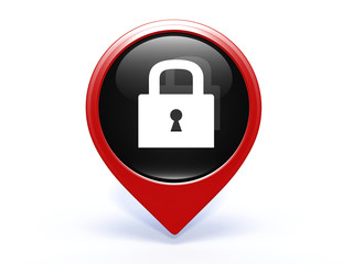 protect pointer icon on white background