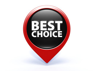 Best choice pointer icon on white background