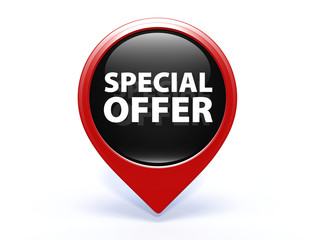 Special offer pointer icon on white background