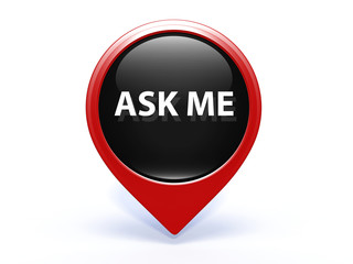 ask me pointer icon on white background