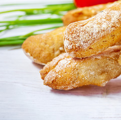 Parma ham prosciutto with grissini bread sticks