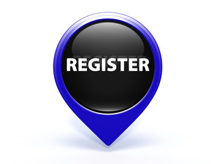 register pointer button on white background