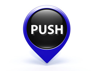push pointer icon on white background