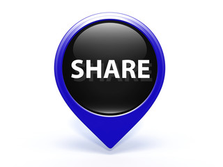 share pointer icon on white background