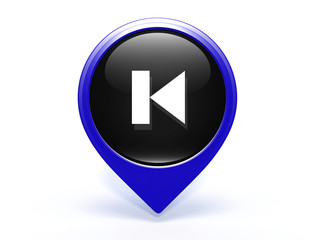 prev pointer icon on white background