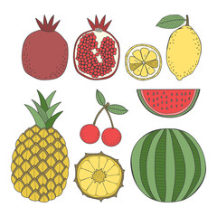 Set of fruit