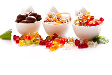 Mixed colorful candies