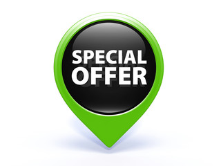 Special offer pointer icon on white background