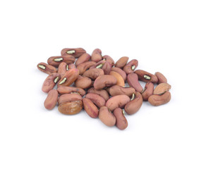 dried beans on white background