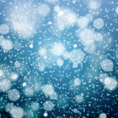 Christmas snowflakes blurred  background.  Vector illustration.