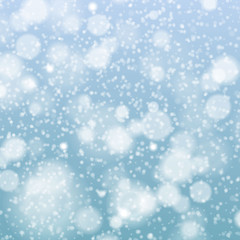Christmas snowflakes blurred  background.  Vector illustration.