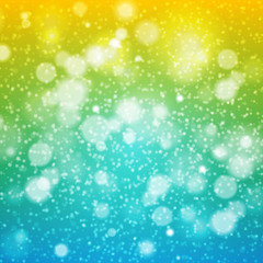 Fototapeta na wymiar CHRISTMAS. Rainbow vector background yellow green blue
