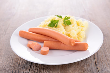 sausage and mashed potato