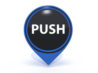 push pointer icon on white background