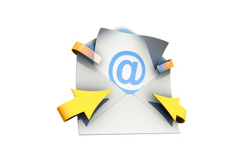 icône e-mail bleu jaune