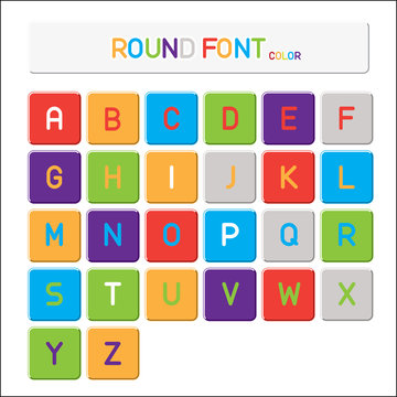 Vector alphabet, Round color font