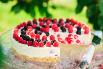 No-bake Raspberry Cheesecake