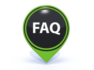 faq pointer icon on white background