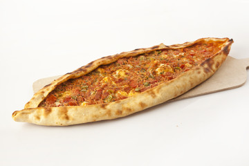 Turkish traditional beef Pide