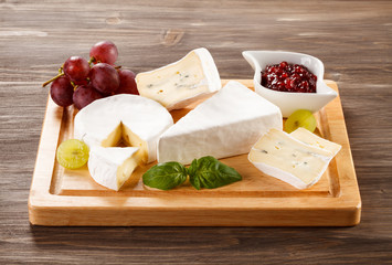 Cheese on cutting board