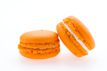 Macaroons isolated on white