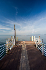 Naklejka premium Jetty on a lovely lake