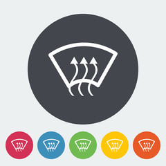 Heating glass single icon.