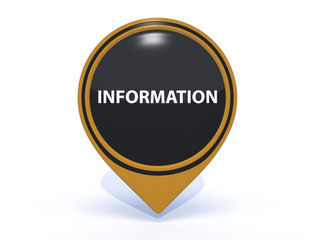 information pointer icon on white background