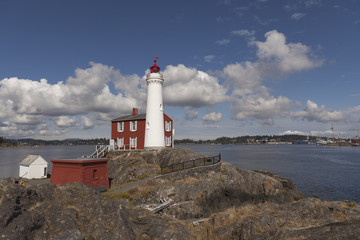 Fototapeta na wymiar Fisgard lighthouse on Vancouver Island