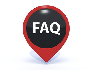 faq pointer icon on white background
