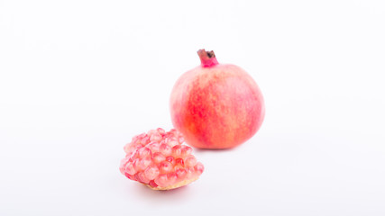 Pomegranates isolated on the white background
