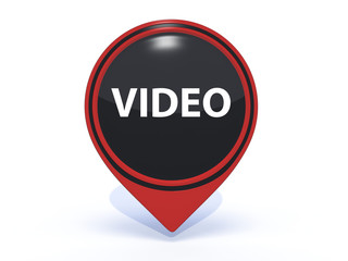 video pointer icon on white background